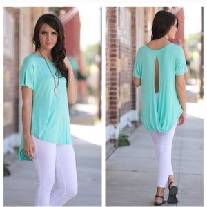 New Mint open back tunic